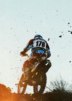 Motocross Rider in Action