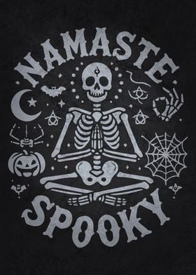 Namaste Spooky Halloween Skeleton