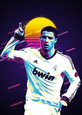 Cristiano Ronaldo Retro Art