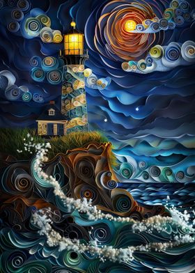 Lighthouse Paper Art