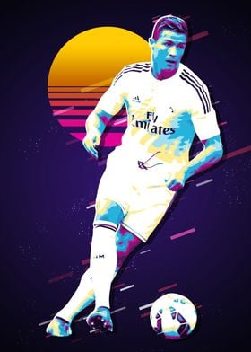 Cristiano Ronaldo Retro Art