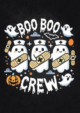 Boo Boo Crew RN Nurse Halloween Ghosts