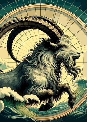 Capricorn Zodiac Illustrat