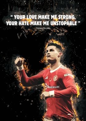 Cristiano Ronaldo Motivational Quote Art