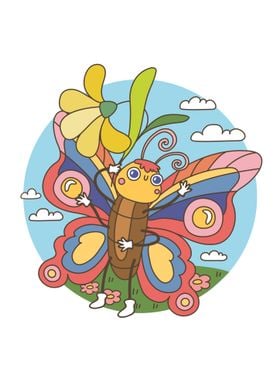 Cute Butterfly Illustration