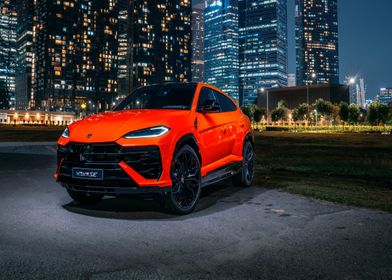 Orange Lamborghini Urus