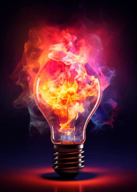 Fiery Lightbulb