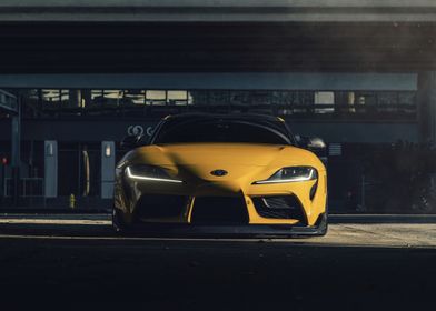 Yellow Toyota Supra