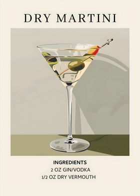 Dry Martini Cocktail 