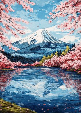 Mount Fuji Spring Landscape