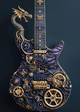 Steampunk Dragon Guitar