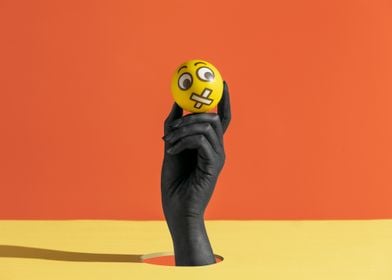 Black Hand Holding Emoji