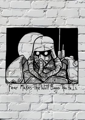 Wolf in Gas Mask Graffiti