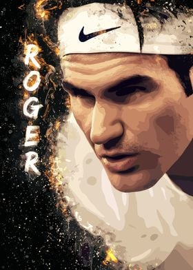 Roger Federer Tennis Art