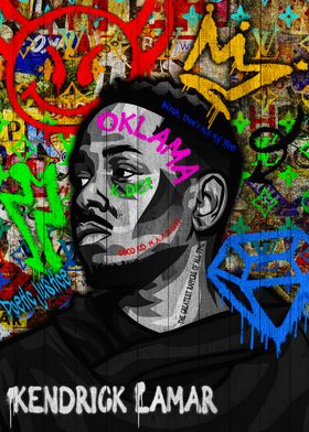 Pop art Kendrick Graffiti Art