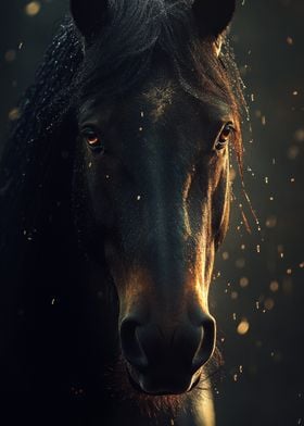 Black Horse Portrait