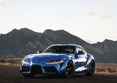 Blue Toyota Supra