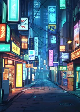 Neon China street