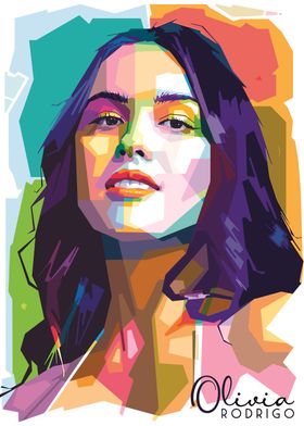 Olivia Rodrigo Pop Art Portrait