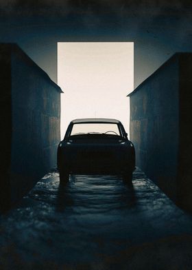 Car in a Dark Alley