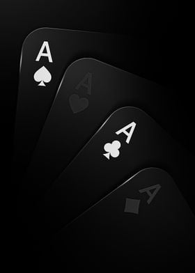 Black Aces Playing Cards