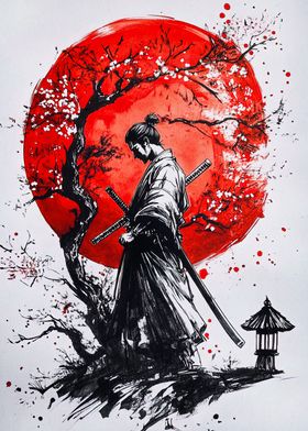 Samurai Red Moon