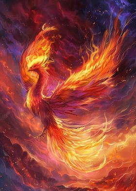 Majestic Phoenix In Flames