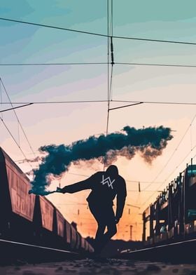 Alan Walker Silhouette Poster