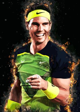 Rafael Nadal Tennis Portrait Art