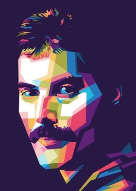 Freddie Mercury Queen Pop Art Portrait