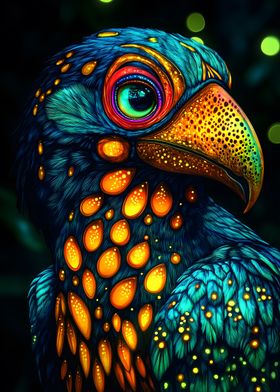 Glowing Bird Toucan Portrait