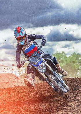 Motocross Rider in Action