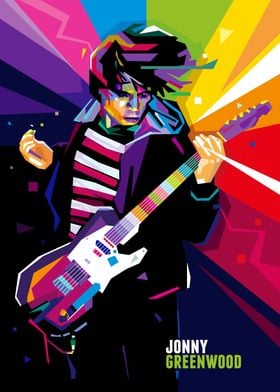 Jonny Greenwood Guitar Pop Art