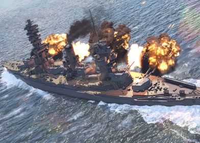 Battleship Firing