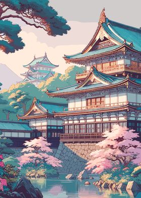 Japanese Temple Landscape