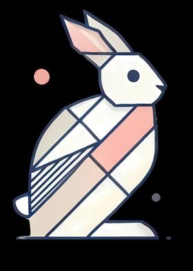 Geometric Rabbit Illustration