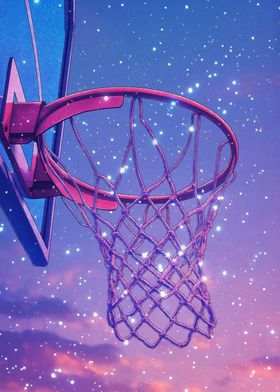 Basketball Hoop with Stars