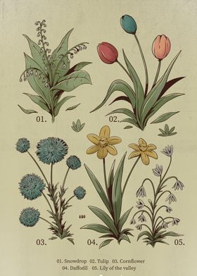 Spring Flowers Illustration