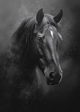 Black Horse Portrait