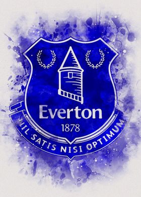 Everton FC Crest Watercolor