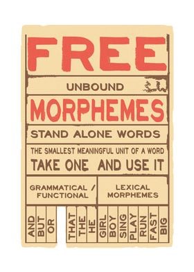 Free Morphemes Poster