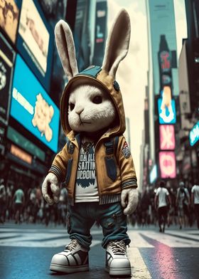 Rabbit in City