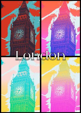 London Big Ben Pop Art