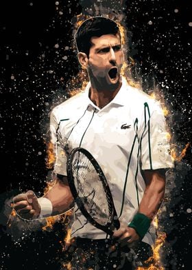 Novak Djokovic Tennis Art