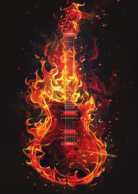 Flaming Guitar