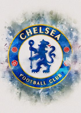 Chelsea FC Watercolor Logo