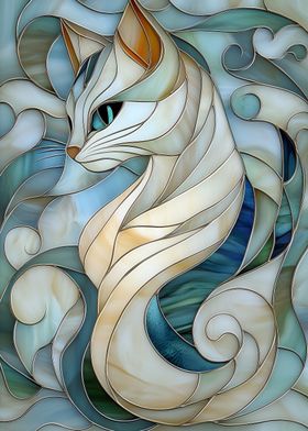 Stained Glass Cat