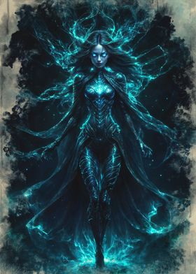 Mystical Blue Woman