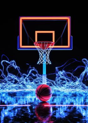 Neon Basketball Hoop