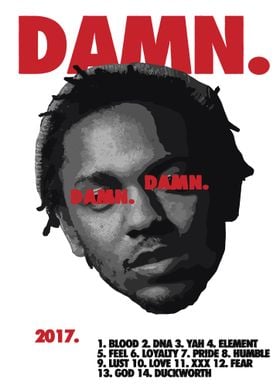 Kendrick Lamar DAMN. Album Cover